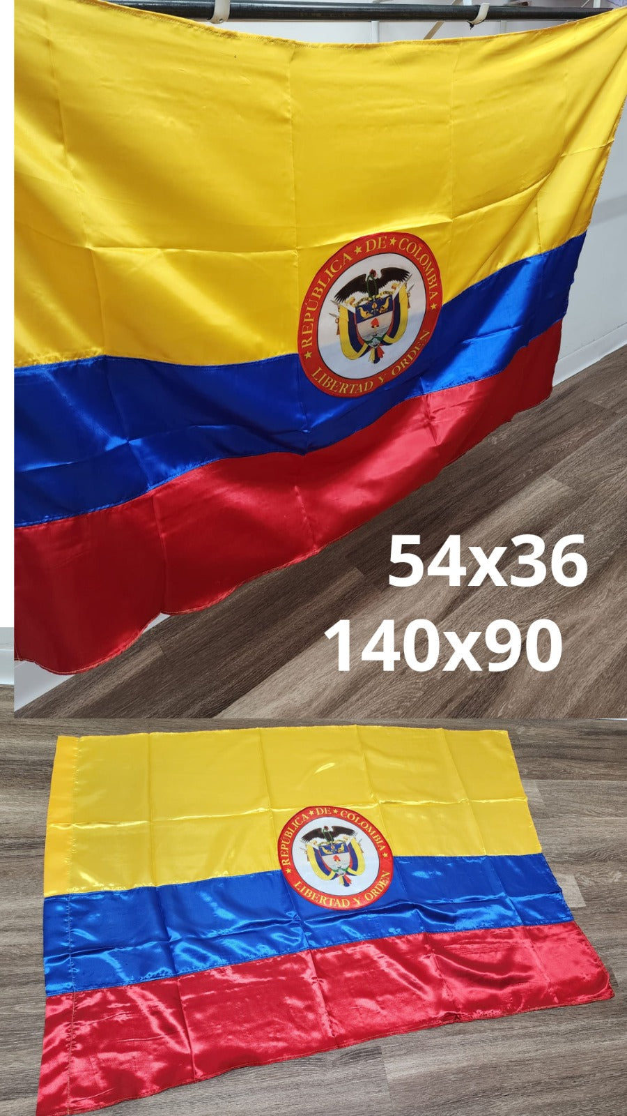 PREMIUM COLOMBIAN FLAG WITH CREST