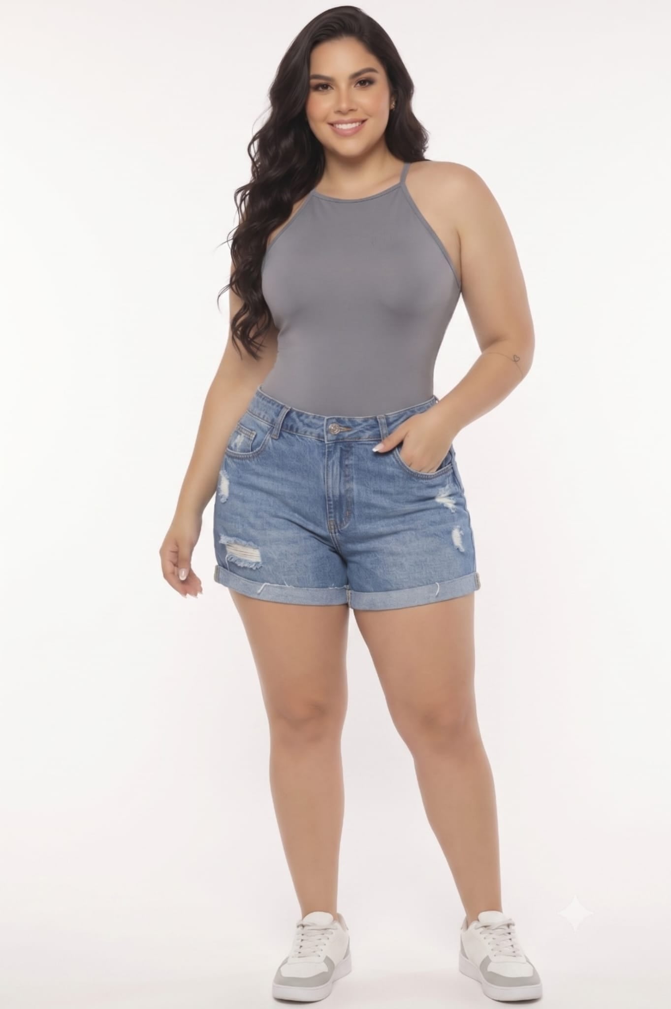 Colombian Black High Neck Halter Sleeveless Body Slimmer 180